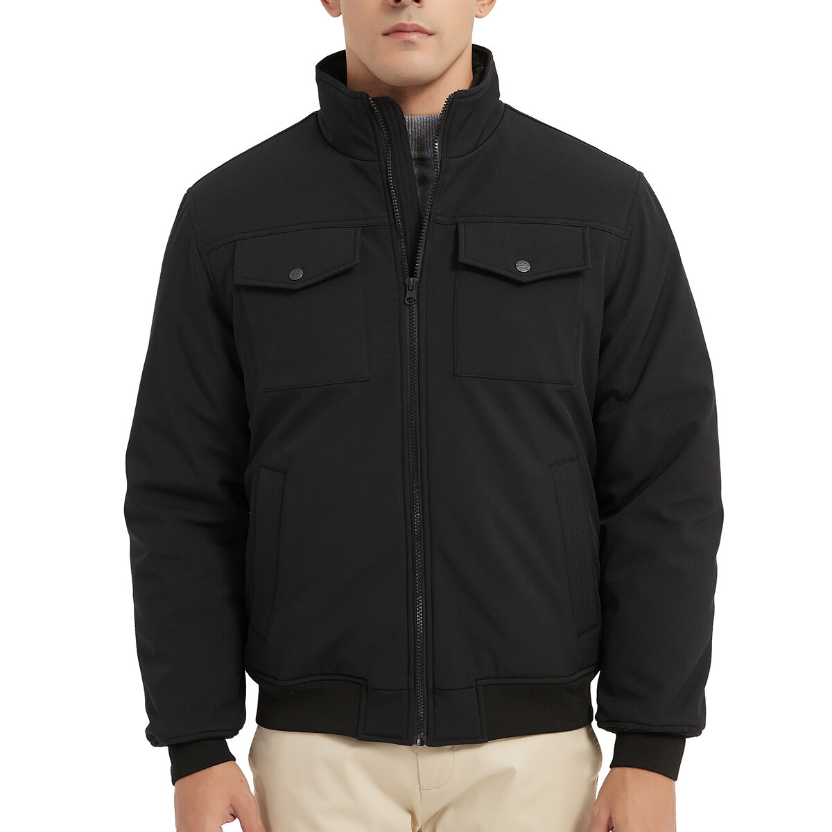 Hawke & Co Chamarra para Caballero Negro Extra Grande Hawke & Co Chamarra para Caballero Negro Extra Grande