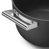 Smeg Olla de 26cm con Tapa de Cristal negro