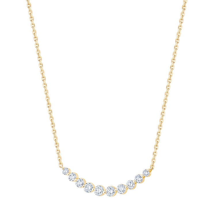 Collar de Barra de Diamantes 1.00ctw, Oro Amarillo 14K