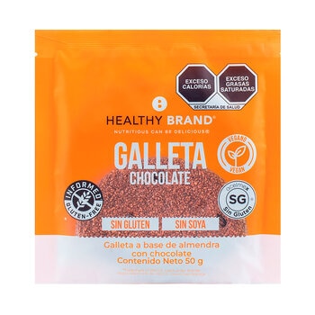 Healthy Brand Galletas de Chocolate Veganas 8 pzas 50 g