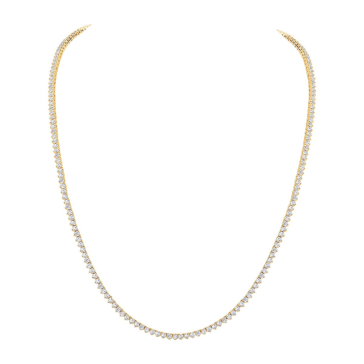 Collar de Diamantes, 5ctw, Oro Amarillo de 14K