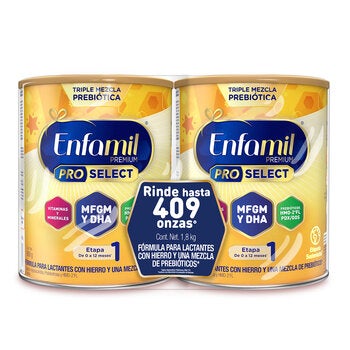 Enfamil Pro Select Etapa 1 Fórmula Infantil 0 a 12 Meses, 2 latas 900 g c/u Enfamil Pro Select Etapa 1 Fórmula Infantil 0 a 12 Meses, 2 latas 900 g c/u