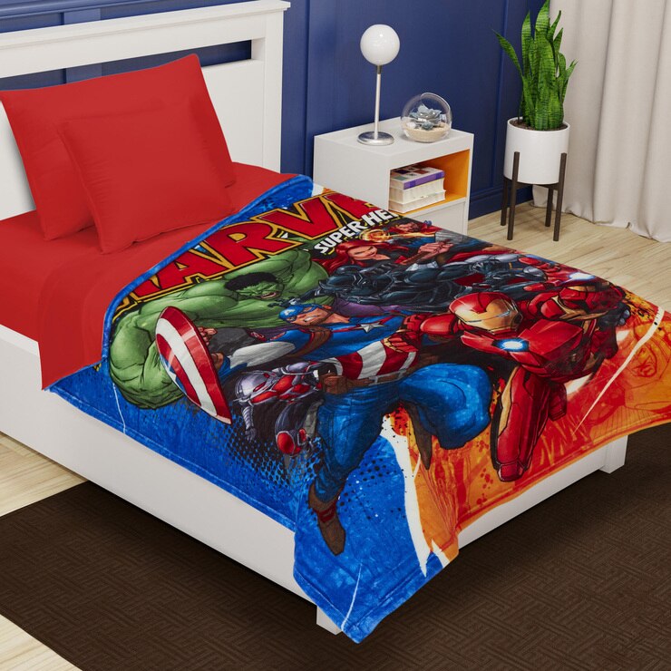 Plaid Spiderman Marvel 100 x 150 cm coperta in pile per bambini 100% morbido poliestere 210 gsm