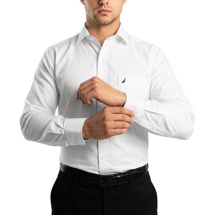 Nautica Camisa para Caballero Blanca Cuello 17 Manga 32/33 Nautica Camisa para Caballero Blanca Cuello 17 Manga 32/33