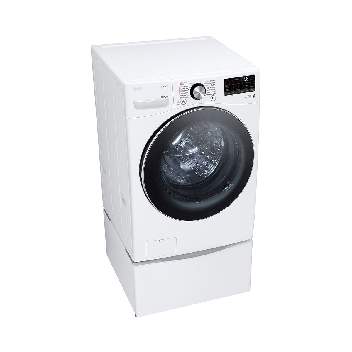 LG Lavasecadora 22Kg/13Kg con Pedestal