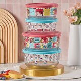 Disney - Pyrex Refractarios de Vidrio Decorados 8 piezas, Hello Kitty
