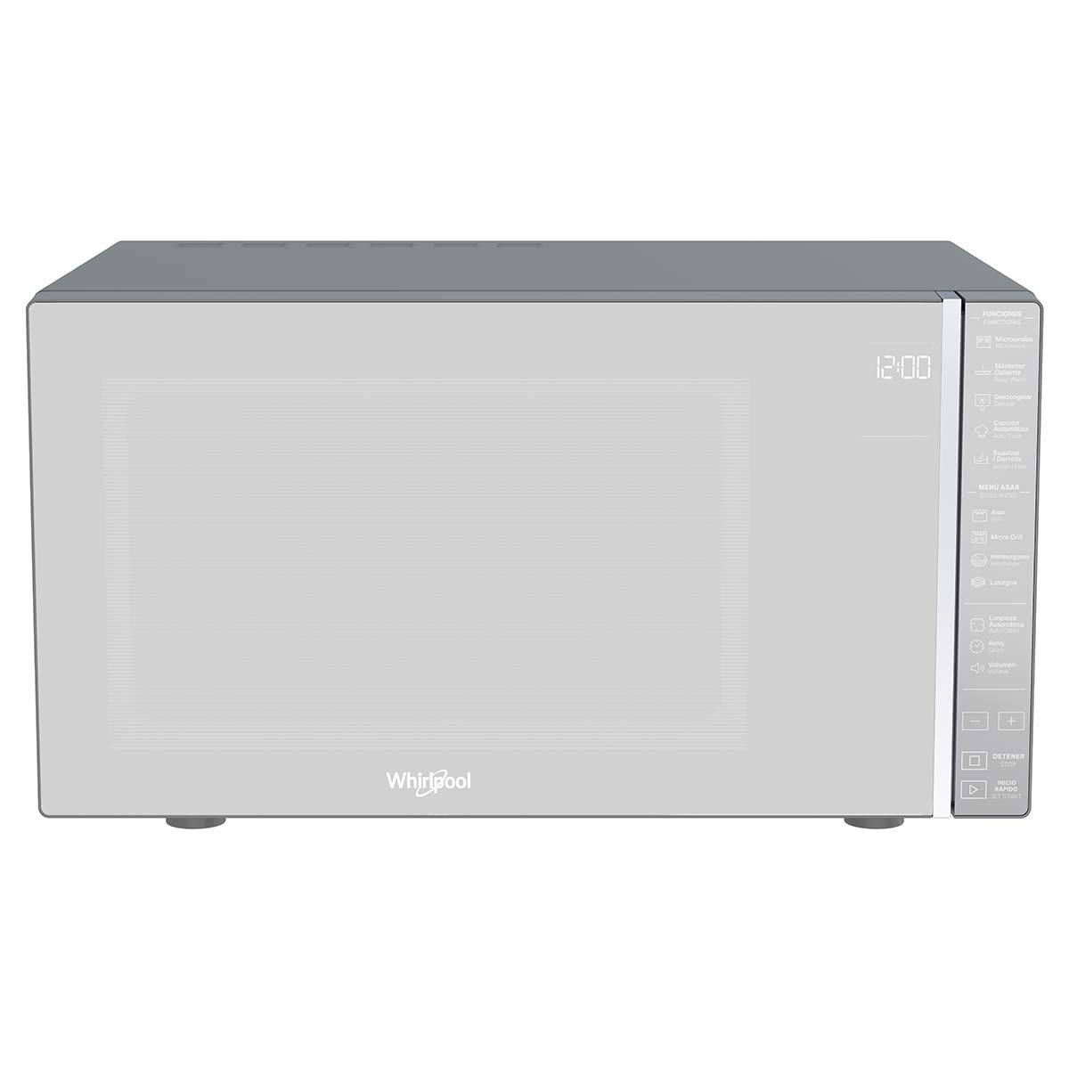 Microondas Whirlpool de 1.1' con potencia grill, color si