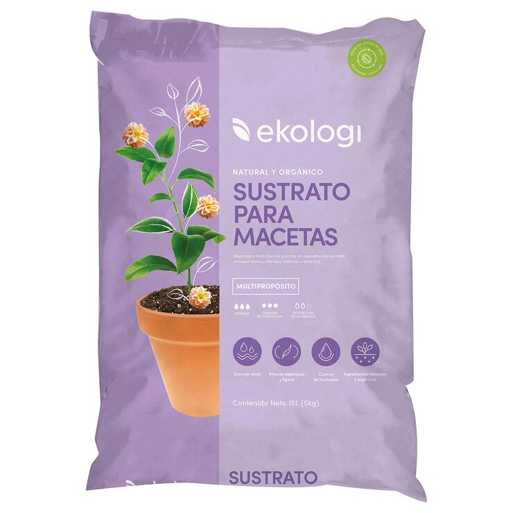 Ekologi, Sustrato para Macetas 2 piezas de 5kg