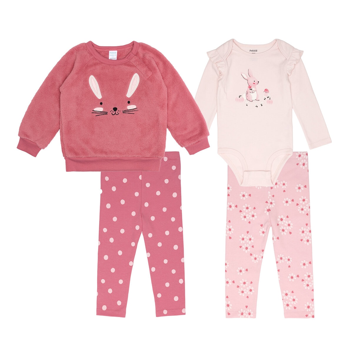 Pekkle Conjunto 4 piezas para Bebés Varias Tallas y Colores Pekkle Conjunto 4 piezas para Bebés Varias Tallas y Colores