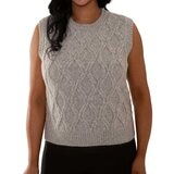 Mario Serrani Italy Chaleco de punto para Dama Gris Chica