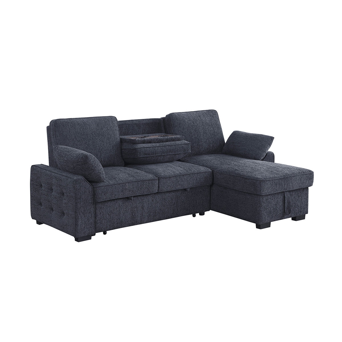 Montbrook Home, Mackenzie, Sofá Cama Seccional con Mesa Desplegable y Almacenamiento