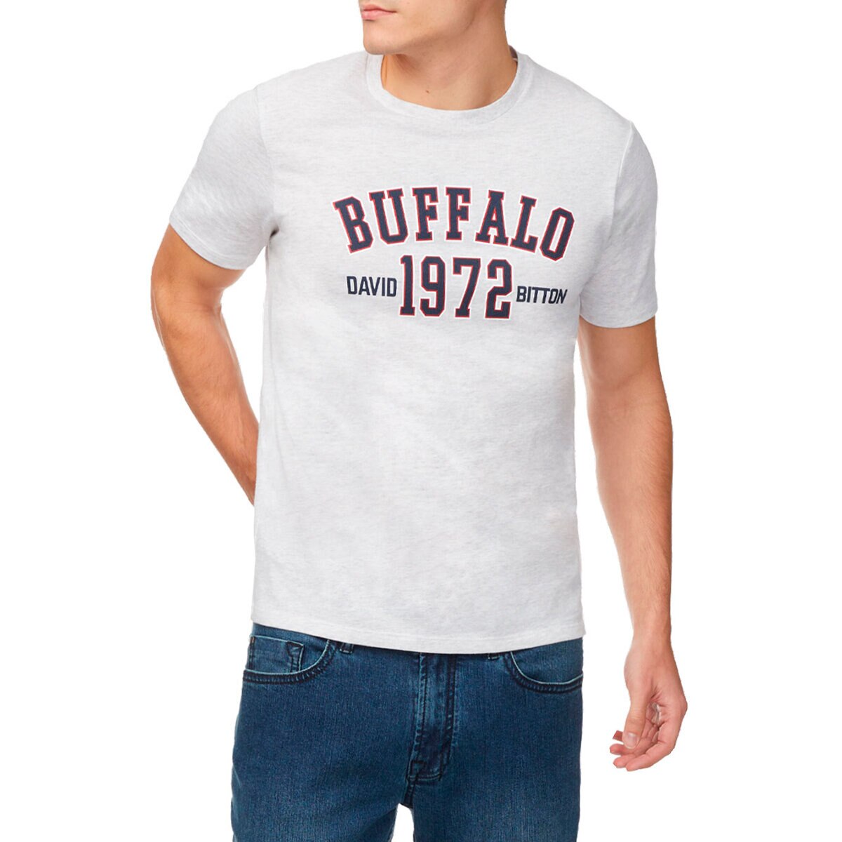 Buffalo David Bitton Playera para Caballero Blanco