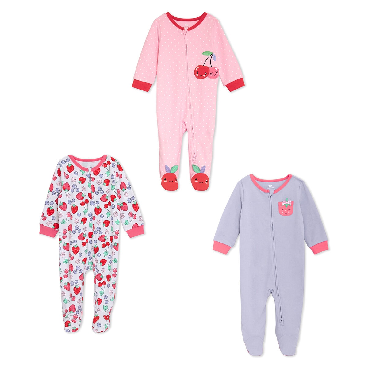 Koala Kids Mameluco 3 piezas para Bebé Cerezas 6 Meses Koala Kids Mameluco 3 piezas para Bebé Cerezas 6 Meses