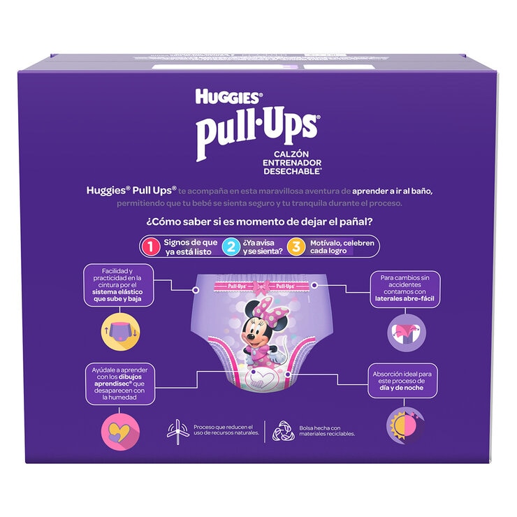 Pull-Ups Calzoncitos Entrenadores Etapa 6 para Niña 90 pzas
