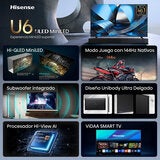 Hisense Pantalla 65" Miniled 4K Smart TV 65U6SV Hisense Pantalla 65" Miniled 4K Smart TV 65U6SV