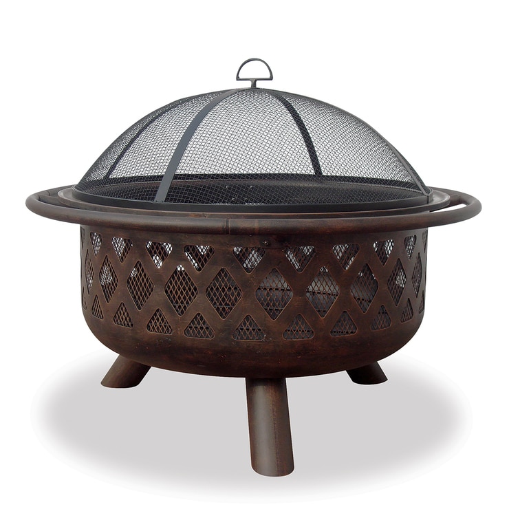 Chimenea para exterior de bronce con diseño enrejado Costco México