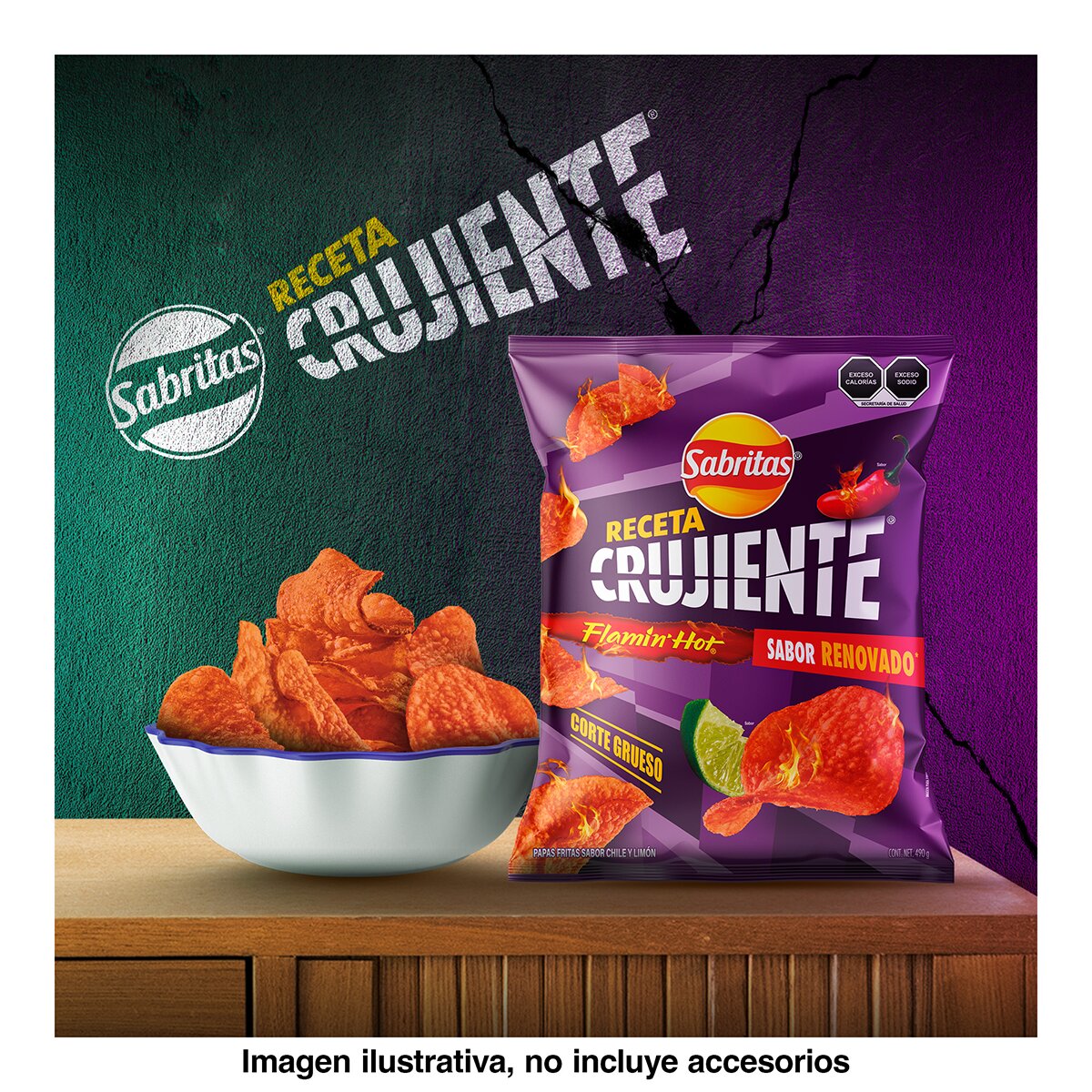 Sabritas Flamin Hot Receta Crujiente 490g