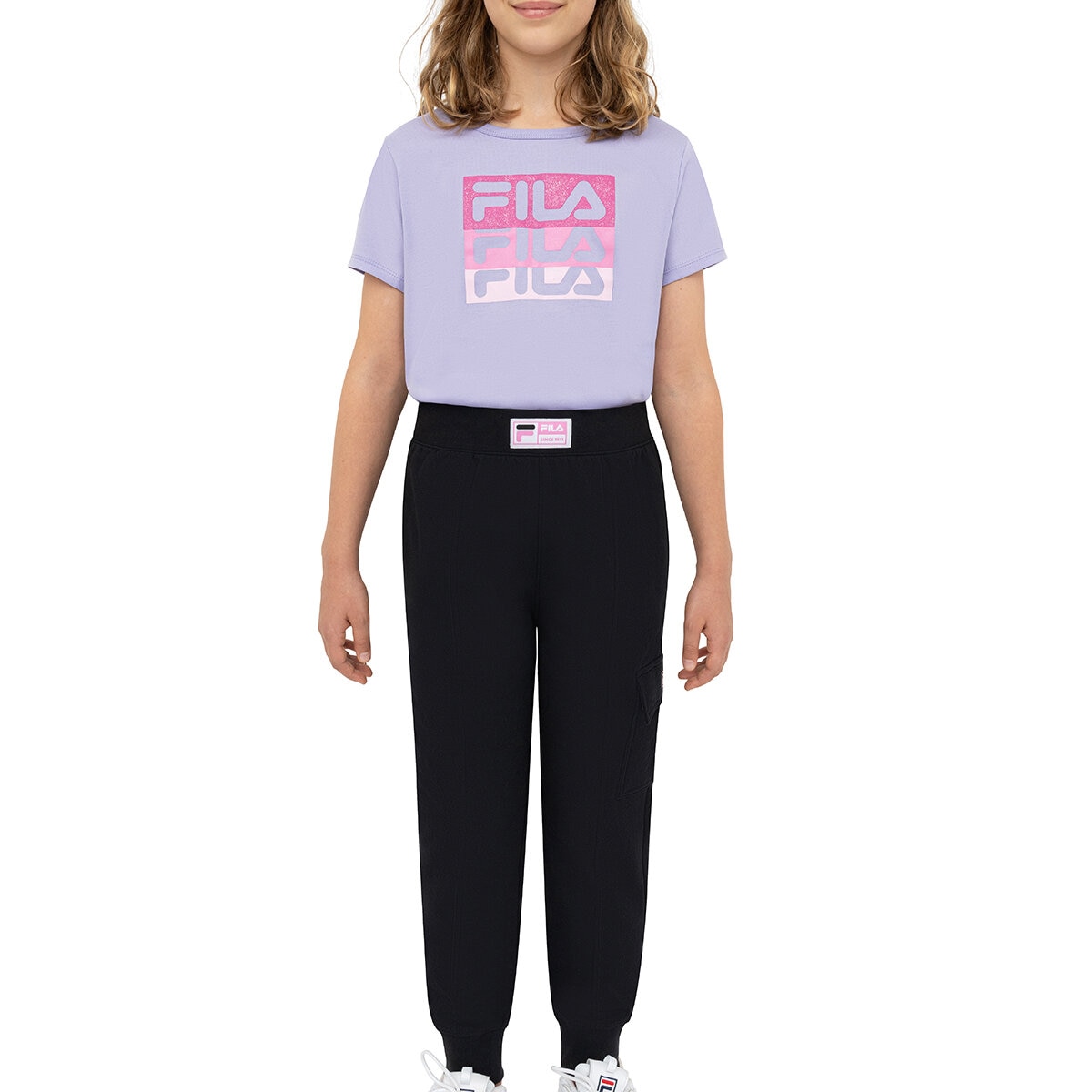 Fila Pants tipo jogger 2 piezas para Niñas Negro / Oxford 14 / 16 Años