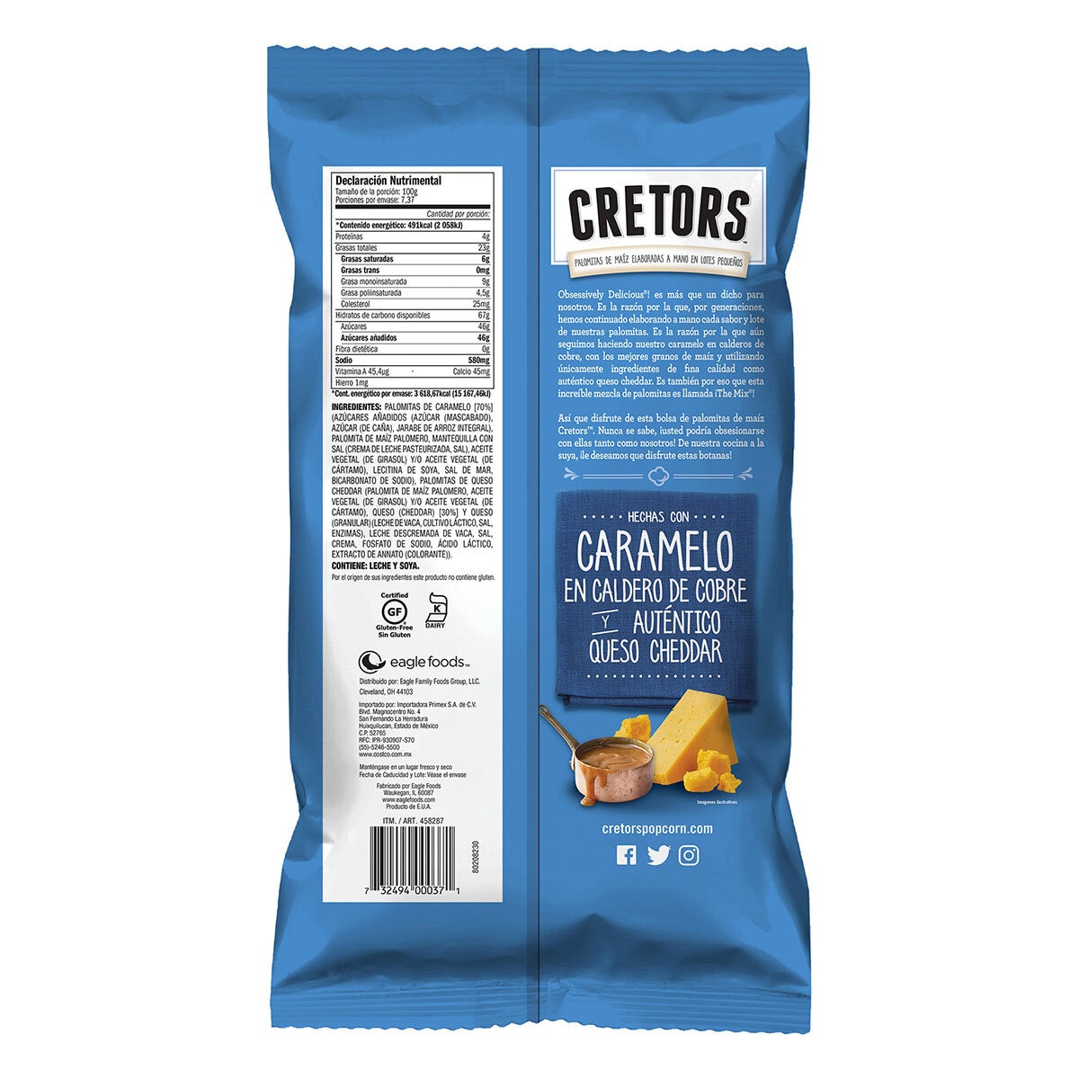 G.H Cretors Palomitas de Maíz Sabor Caramelo y Queso Chicago Mix 737 g