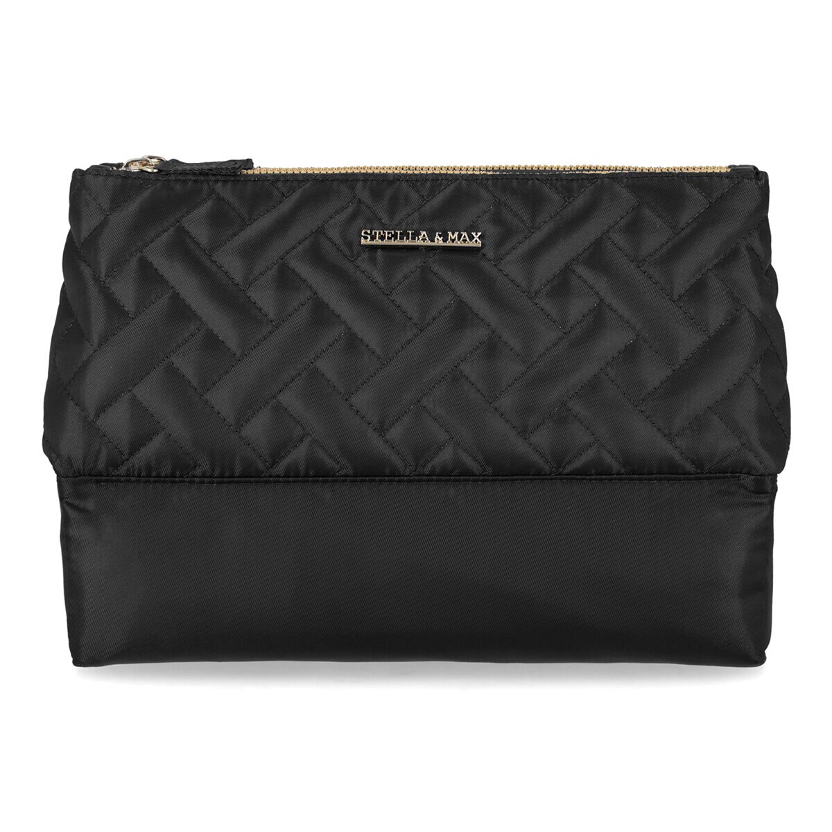 Stella & Max Cosmetiquera de 3 Secciones Negro