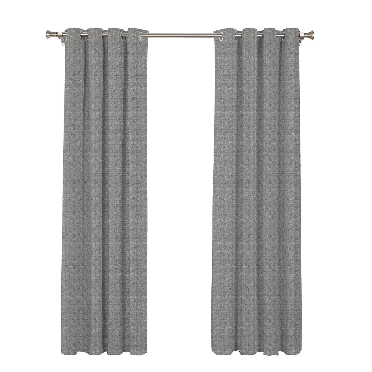 SUN + BLK, Cortina con Bloqueo Total de Luz 132 cm x 241 cm, GREY 52X95 F