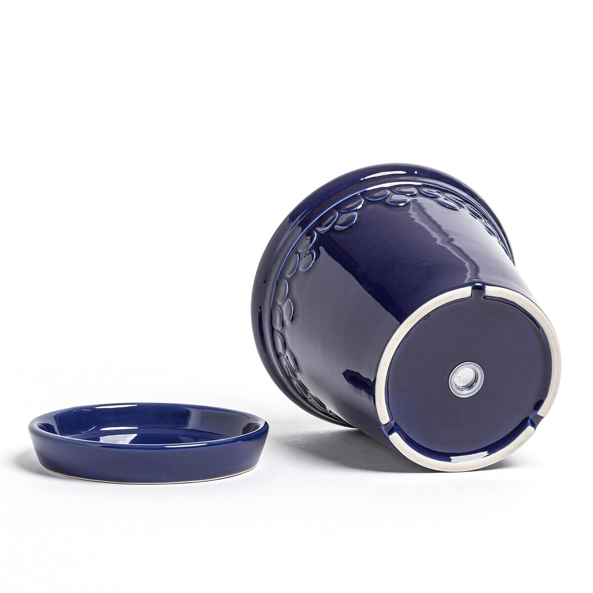 Over & Back, Chelsea Set de 2 Macetas de Cerámica Azul