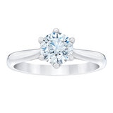 Anillo, 1.0ct Diamante Solitario, Platino