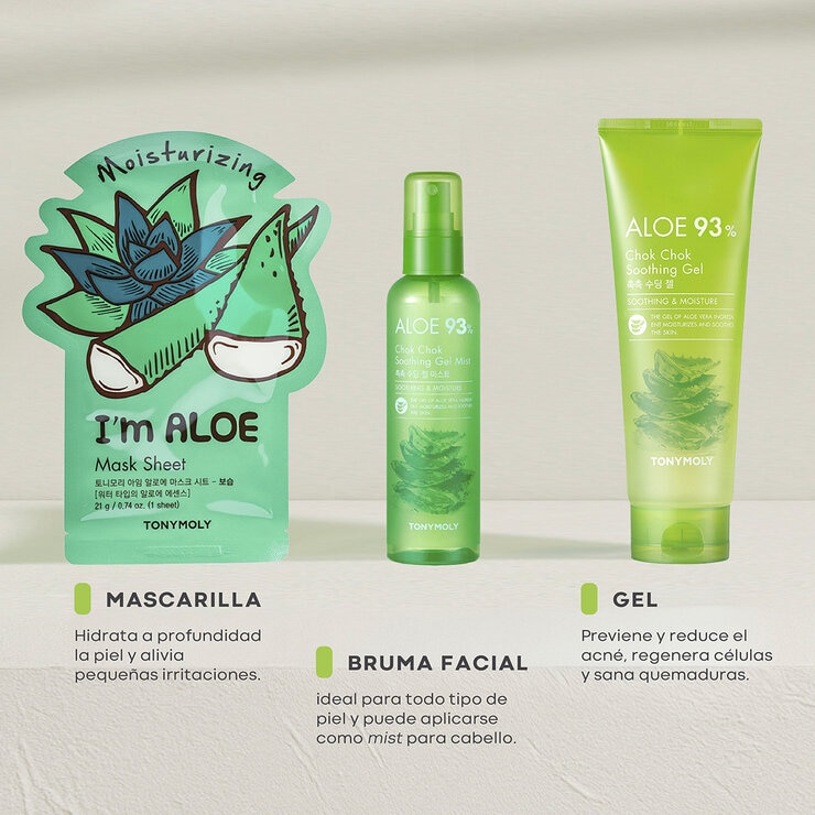 Tony Moly Aloe Pack Chok Chok 3 pzas