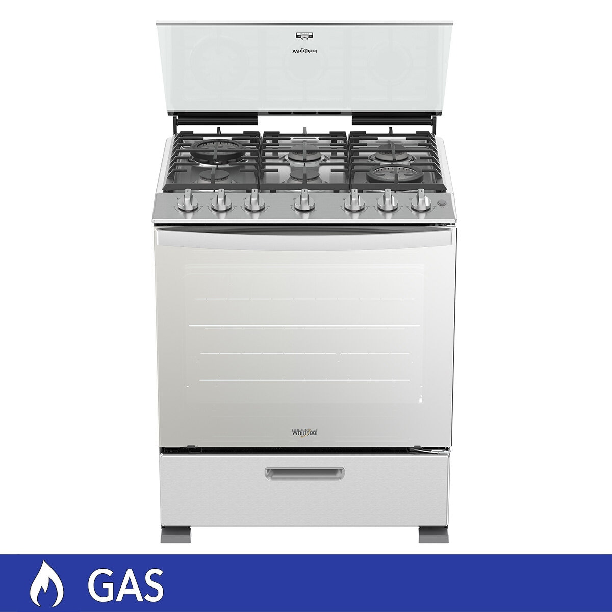 Whirlpool Estufa de piso de gas con 6 quemadores 30"