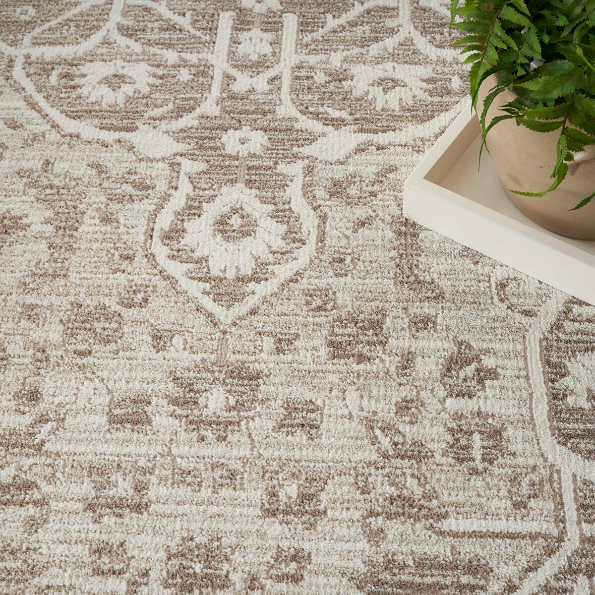 Nourison Reclaimed, Tapete Decorativo 238 cm x 299 cm, Beige