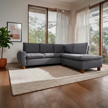 Violanti, Sofá Cama Esquinero, Color Gris