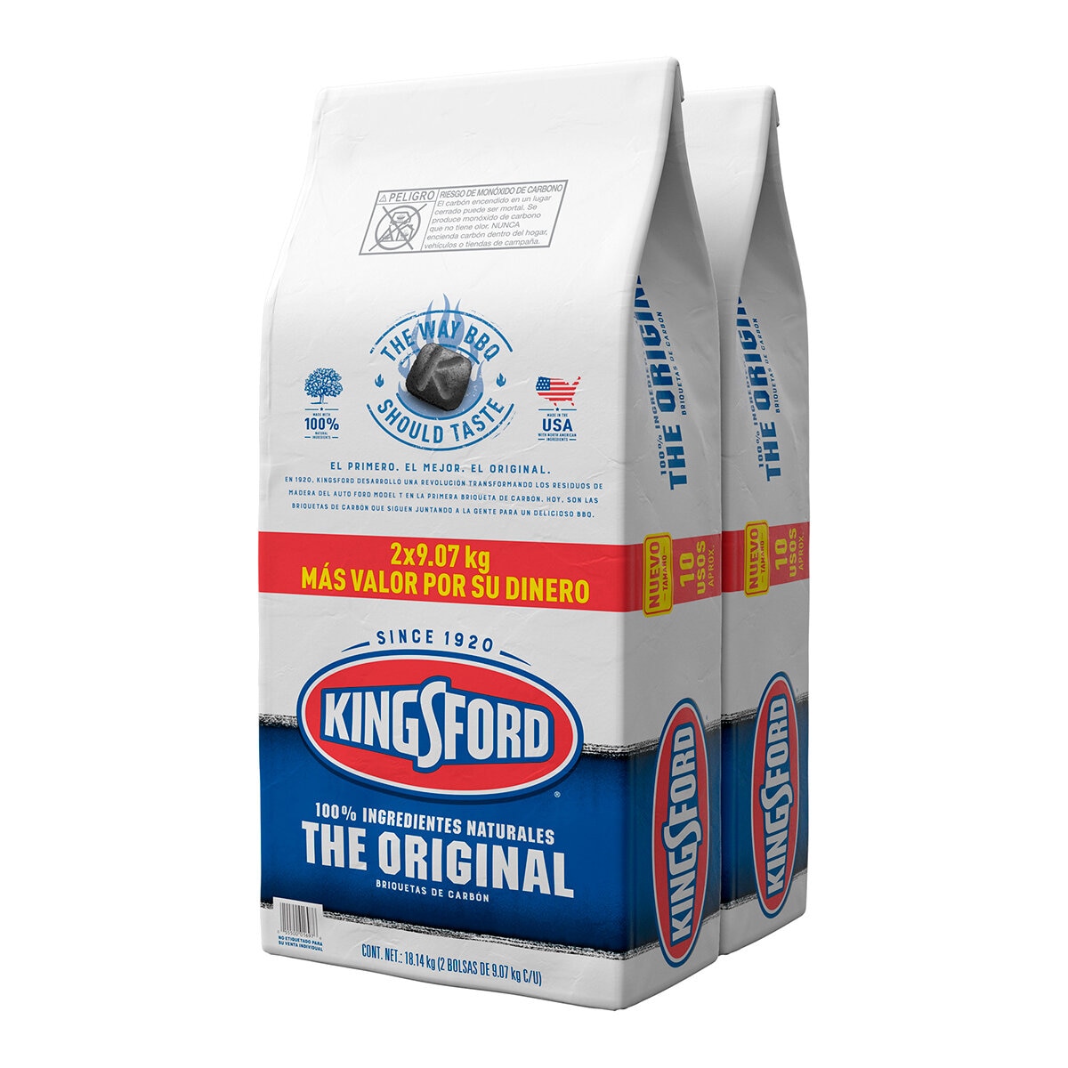 Briquetas de Carbón Kingsford 2 bolsas de 9.07 Kg