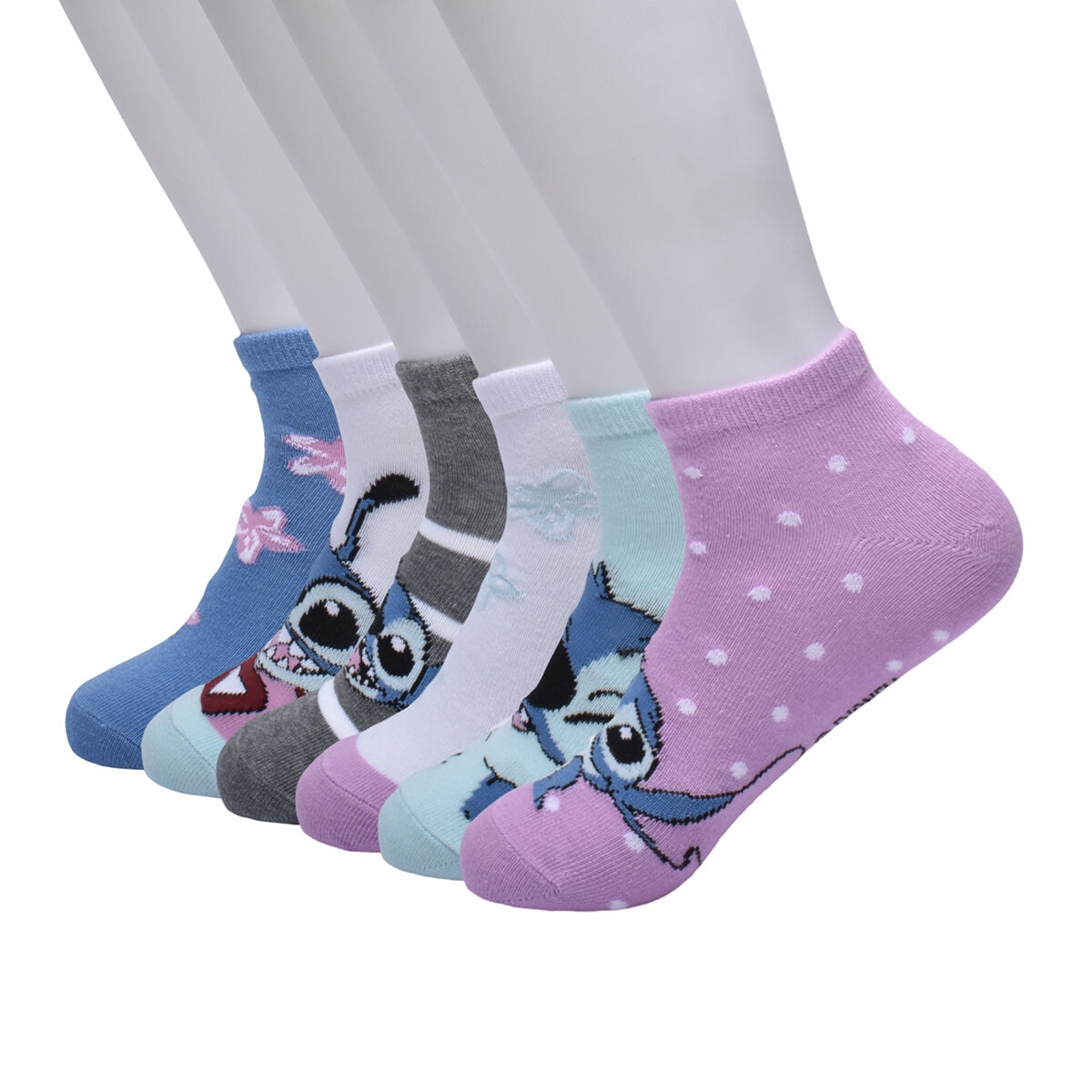 Calcetines para Niños y Niñas 6 pares Stitch 15.5 - 21 cm