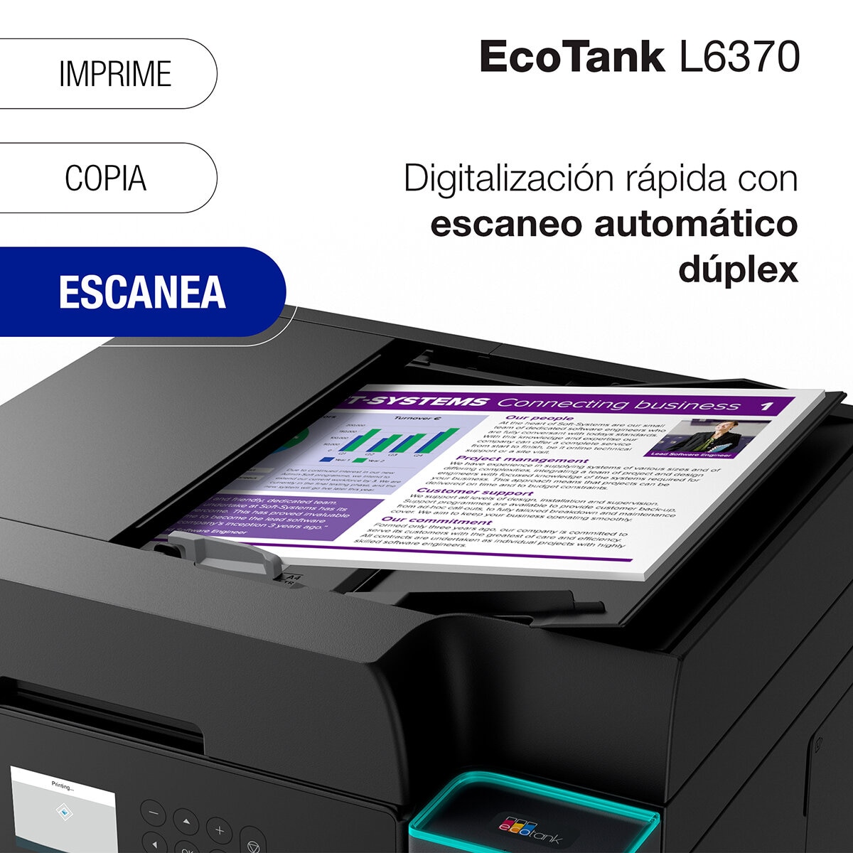 Epson EcoTank L6370 Impresora Multifuncional a color Wifi y Duplex