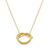 Collar con Dije de Nudo, Oro Amarillo 14K