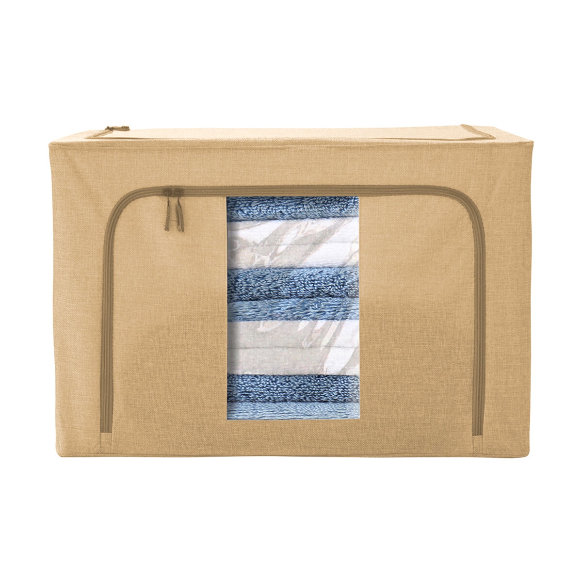 AG Box, Set de 2 Cajas Flexibles de Almacenamiento Beiges