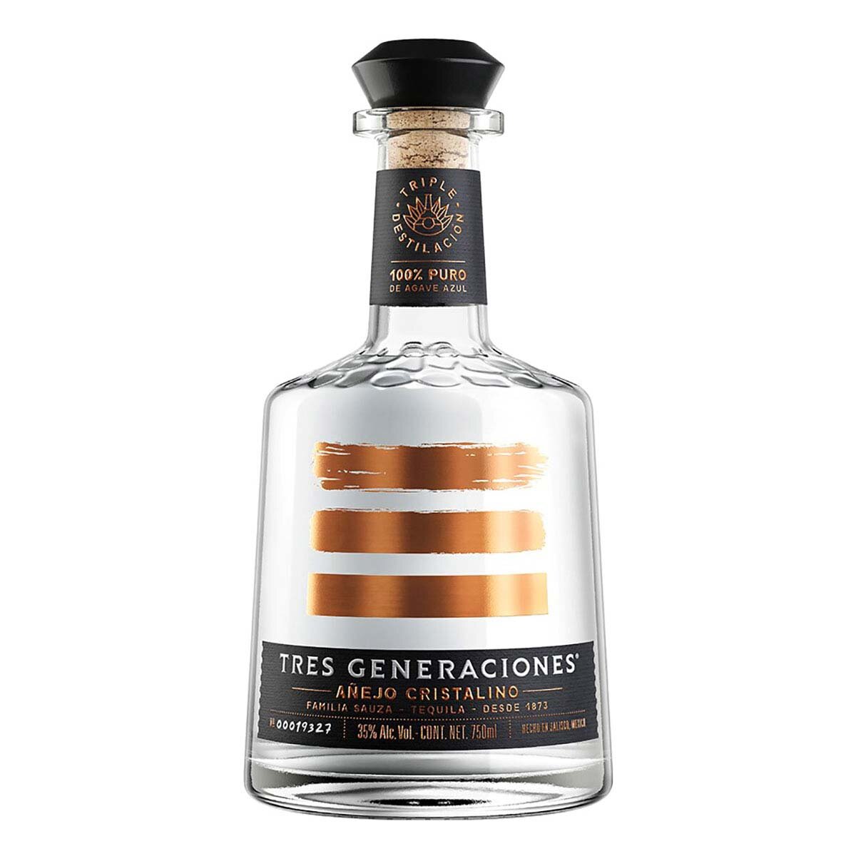 Tequila Añejo Cristalino Tres Generaciones 750ml