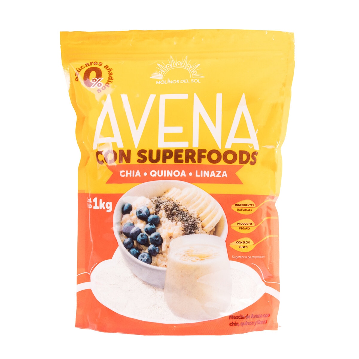 Molinos Del Sol Avena con Superfoods Chía-Quinoa-Linaza 1 kg