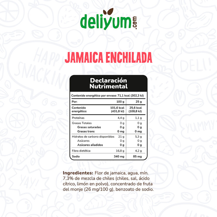 Deliyum Jamaica Enchilada Deshidratada 5 pzas de 70g Deliyum Jamaica Enchilada Deshidratada 5 pzas de 70g