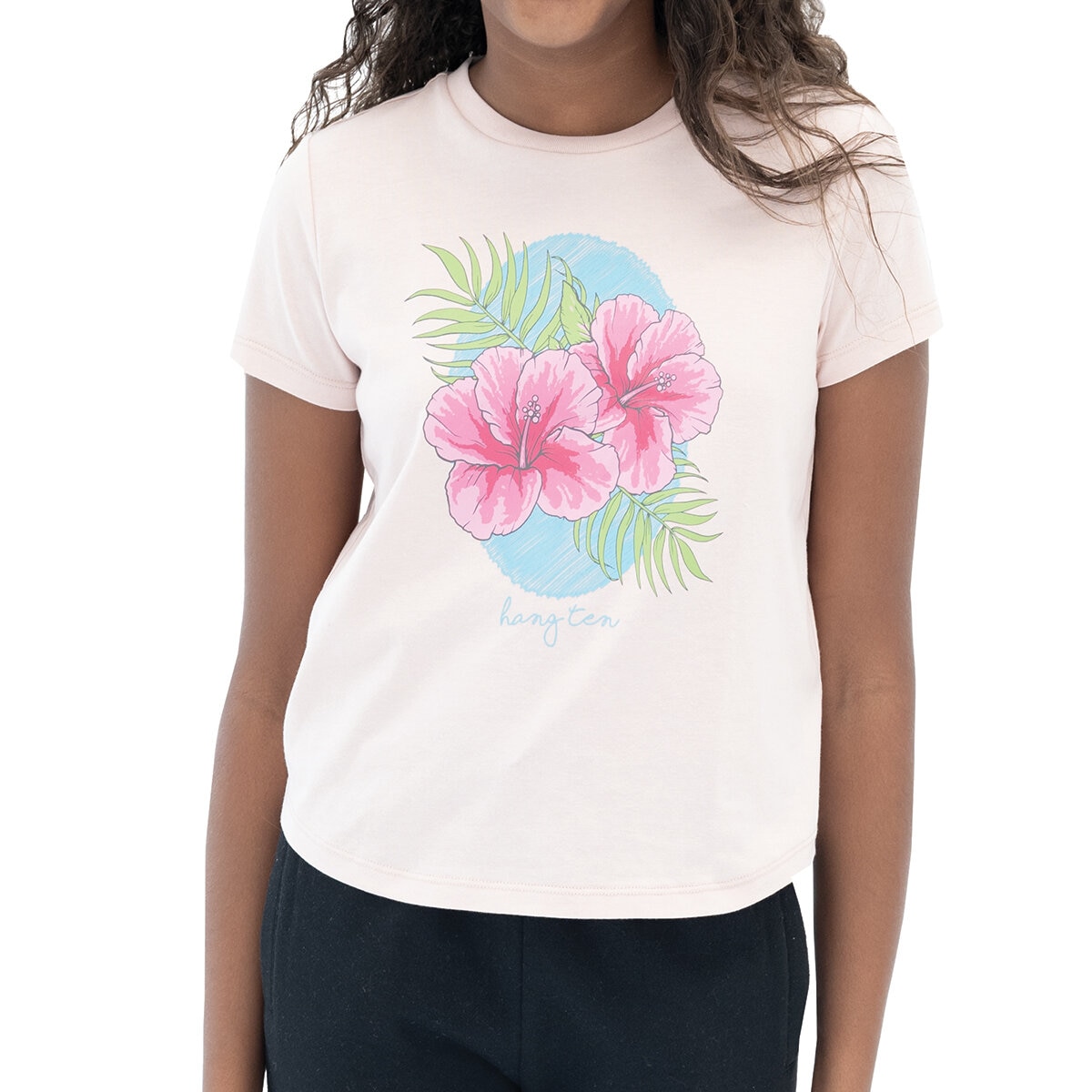 Hangten Playeras 2 piezas para Niños y Niñas Rosa / Azul 14 / 16 Años