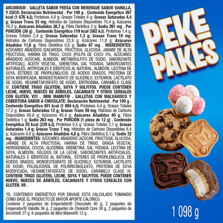 Gamesa Surtido de Galletas Peke Pakes 40 pzas