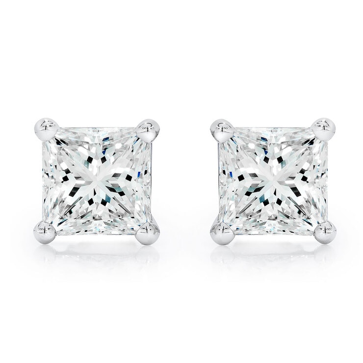 Aretes de Diamantes 0.50ctw, Oro Blanco 14K