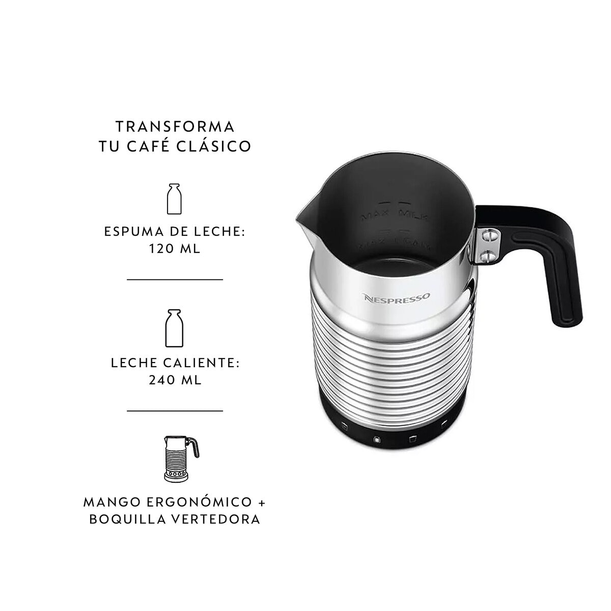 Nespresso, Aeroccino 4 Espumador de Leche