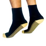 Copper Socks, Calcetines Cortos para Diabéticos, 3 Pares Color Negro