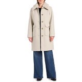 Vince Camuto Abrigo para Dama Crema Extra Chica