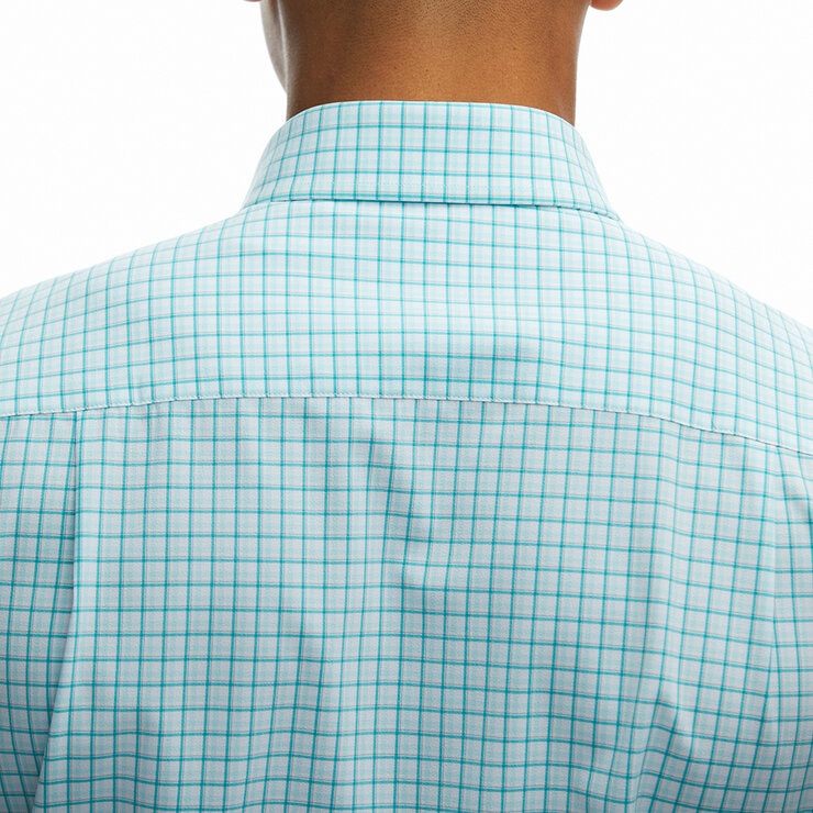 Lands End Camisa para Caballero Verde Cuello 16/16.5 Manga 36/37