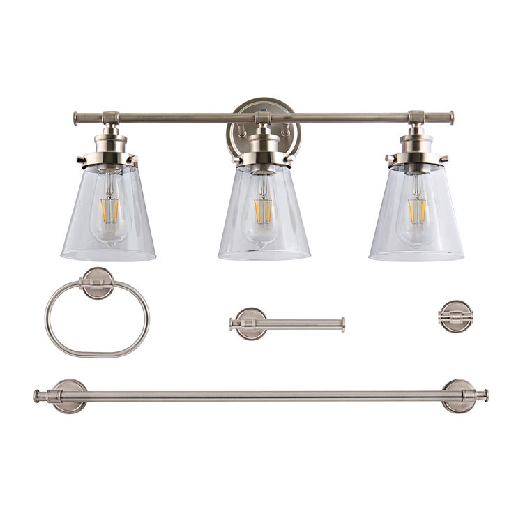 15WEST, accesorios de baño con lámparas LED 5 piezas | Costco México