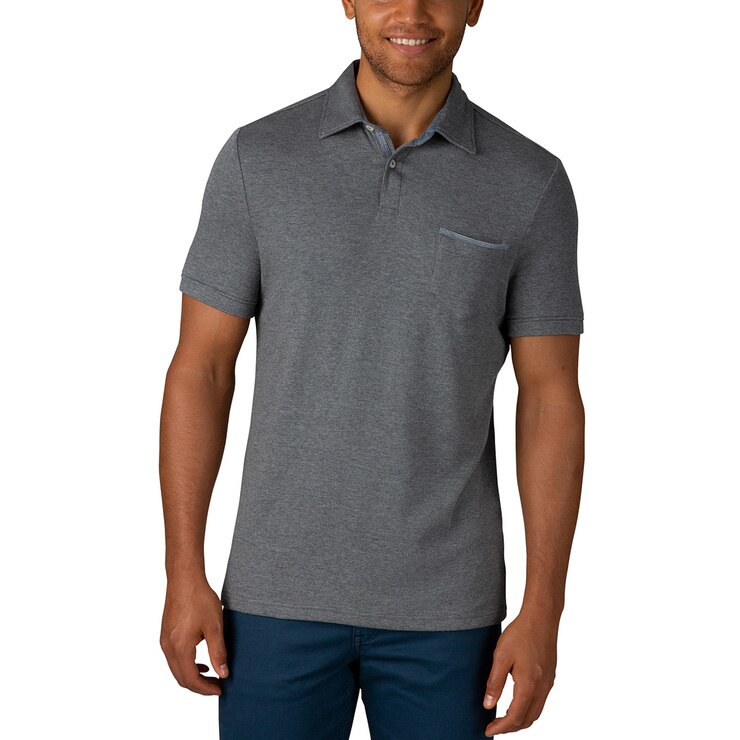 Tahari, Playera Tipo Polo para Caballero, Gris Brezo, Extra Grande