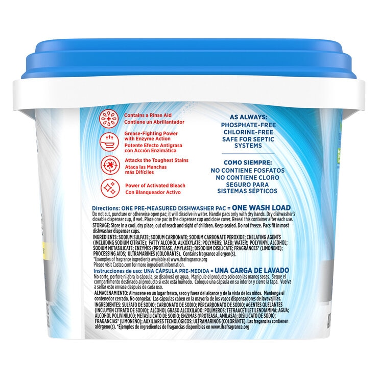 Kirkland Signature Detergente para Lavavajillas 115 pzas