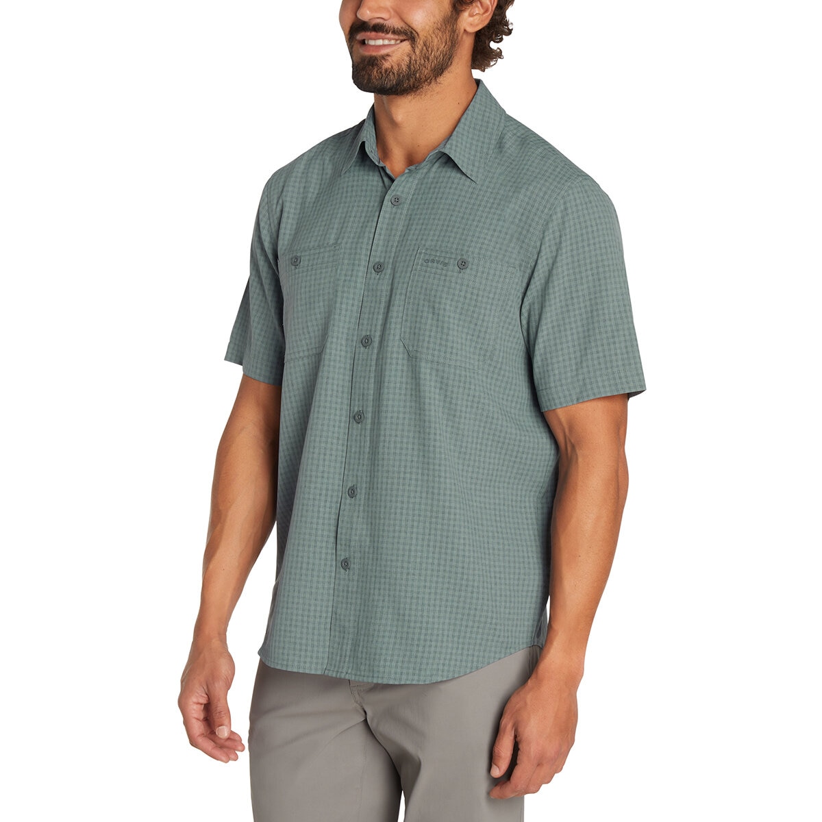 Orvis Camisa manga corta para Caballero Verde Mediana